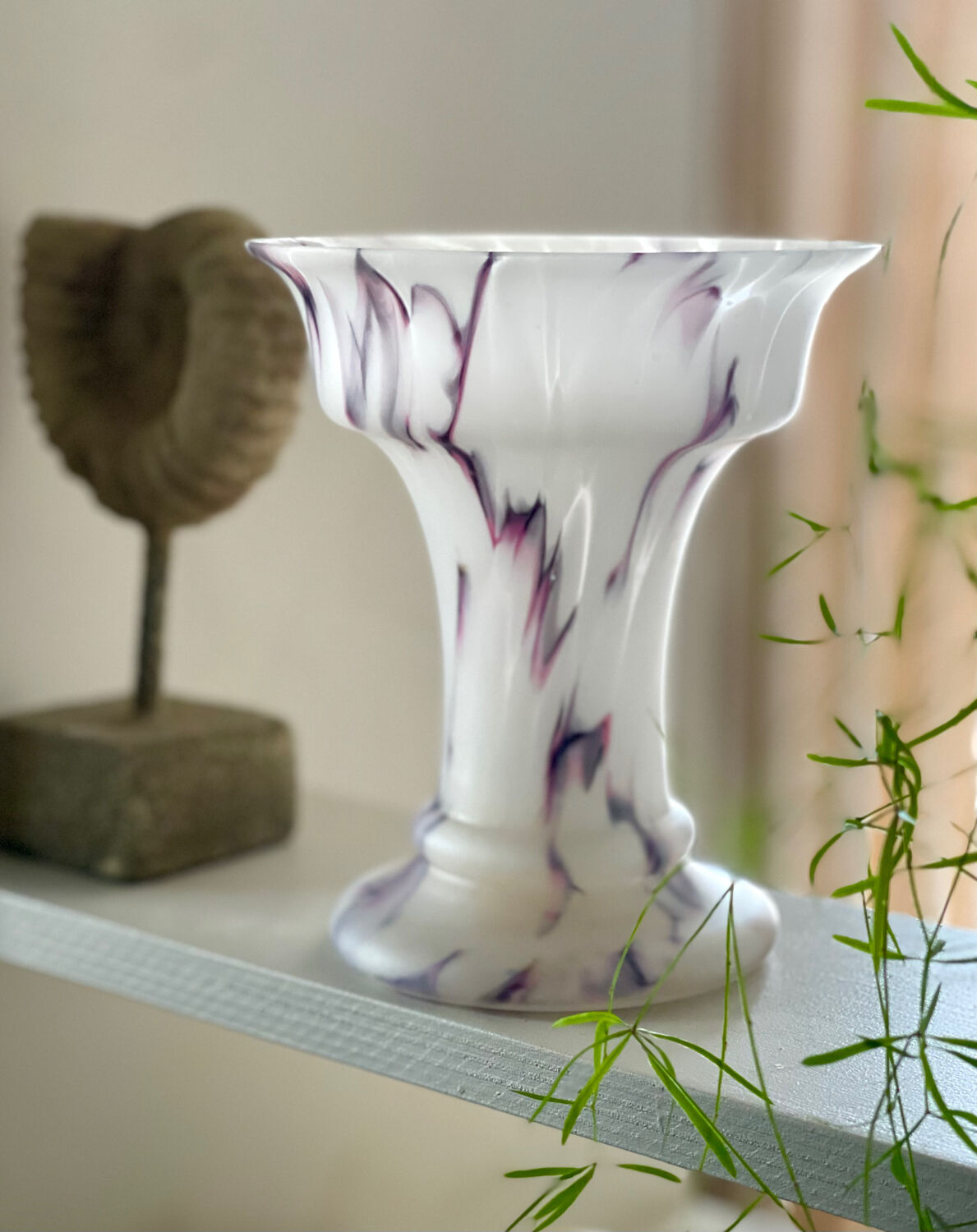 Vintage glass paste vase