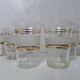 6 white granite blown glasses