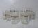 6 white granite blown glasses