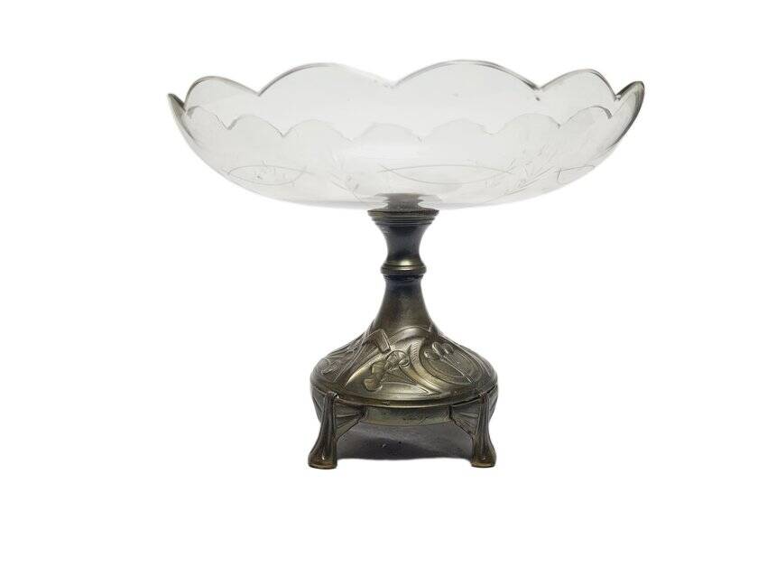 Art Nouveau bowl on stand, Germany, 1900s