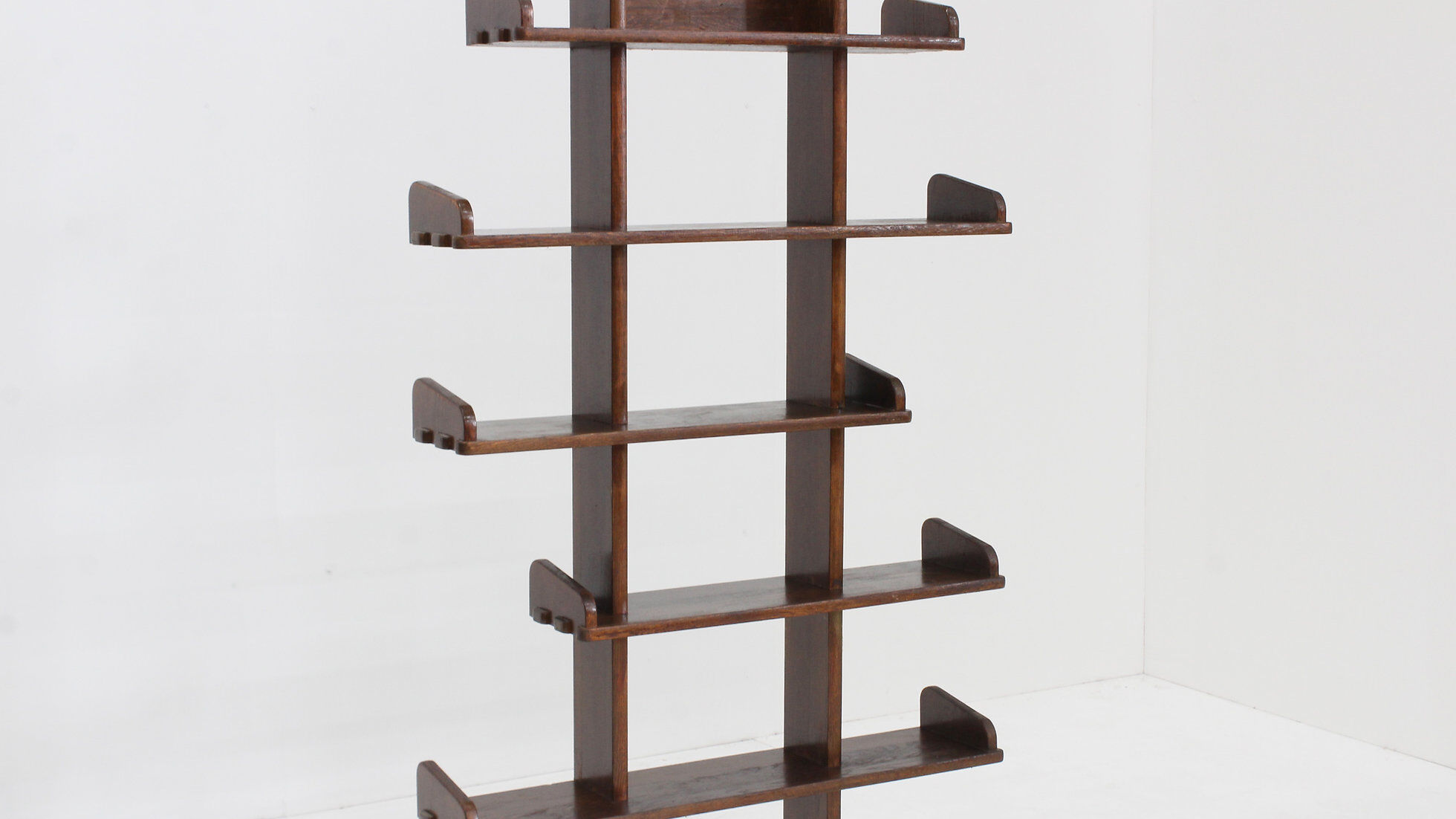 Vintage brutalist shelving unit bookcase 1970s