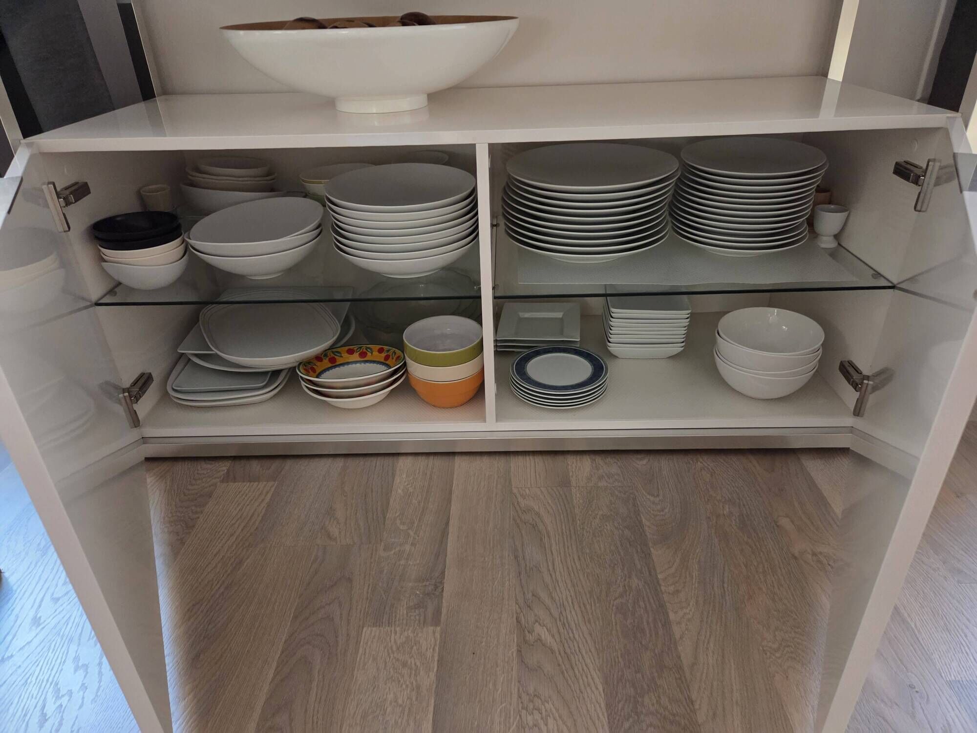 White base buffet with 2 doors - Ligne Roset – Dedicato model by Didier Gomez