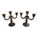 Pair of candlesticks gada vintage deco candlesticks