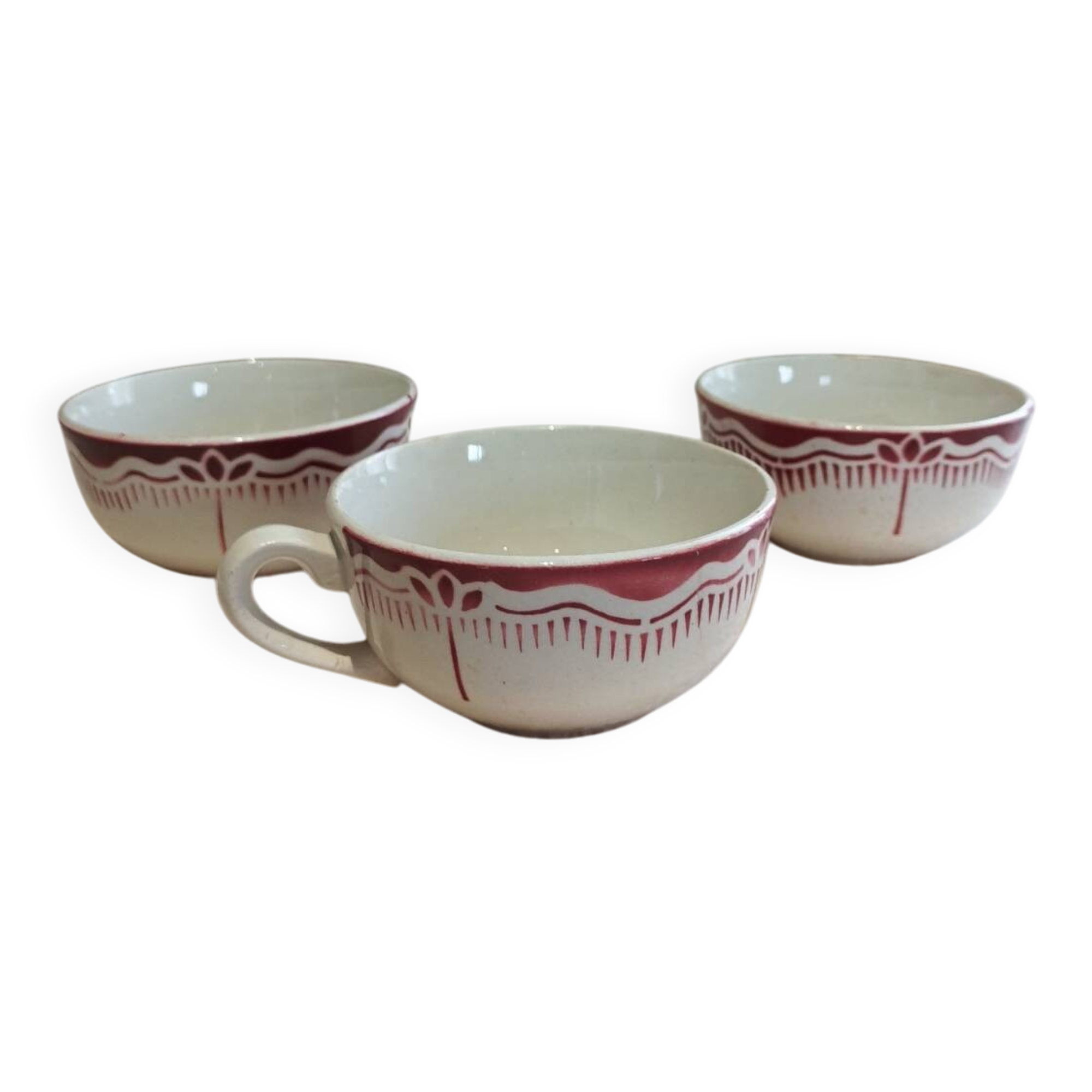 Antique Sarreguemines cups