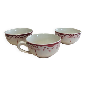Antique Sarreguemines cups
