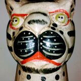 Sculture léopard bois type asiatique ancienne