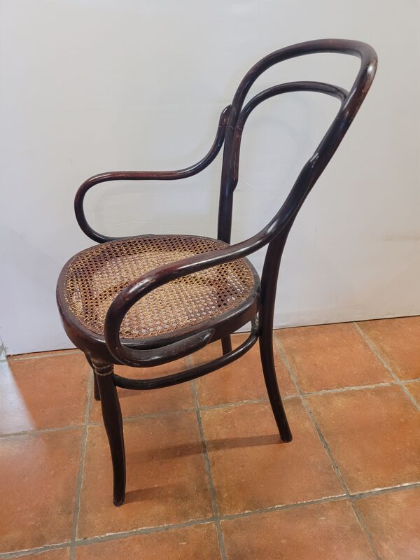 Fauteuil de bistrot Hoffman en bois courbé
