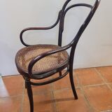 Fauteuil de bistrot Hoffman en bois courbé
