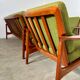 Living room set sofa armchair coffee table Scandinavian design 60s Swedish vintage teak