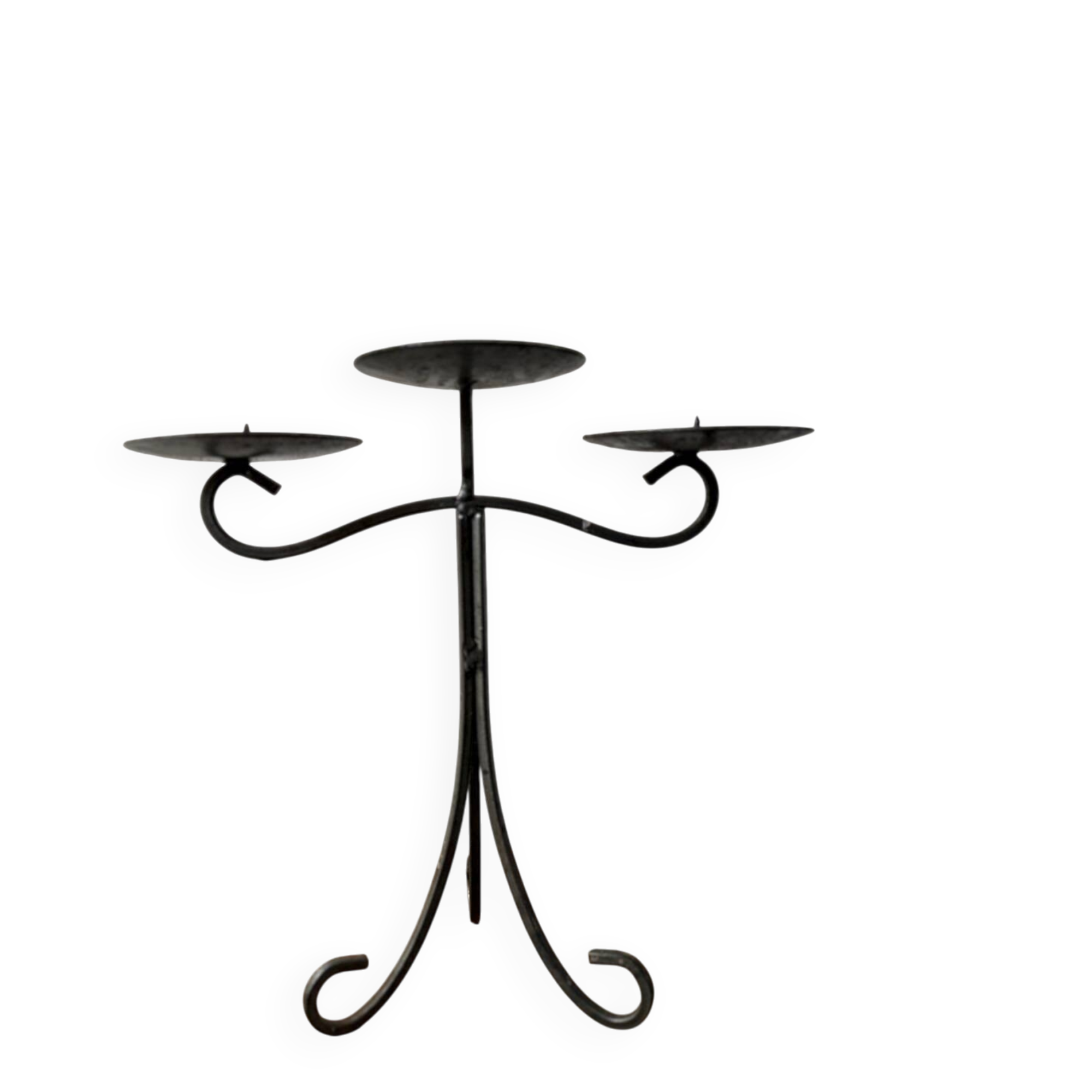 Vintage wrought iron candlestick