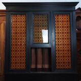 Vintage painted wooden bookcase