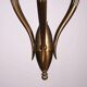 Brass and filigree glass ceiling light, Italian production from the 1940s.