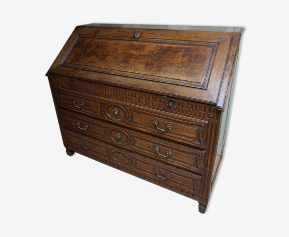 Flemish Oak Fall Front Secretary Bureau Desk With Secret Compartments Selency Flemish Oak Fall Front Secretary Bureau, Oak Fall Front Desk