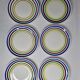 Six dessert plates in Gien earthenware, 19 cm