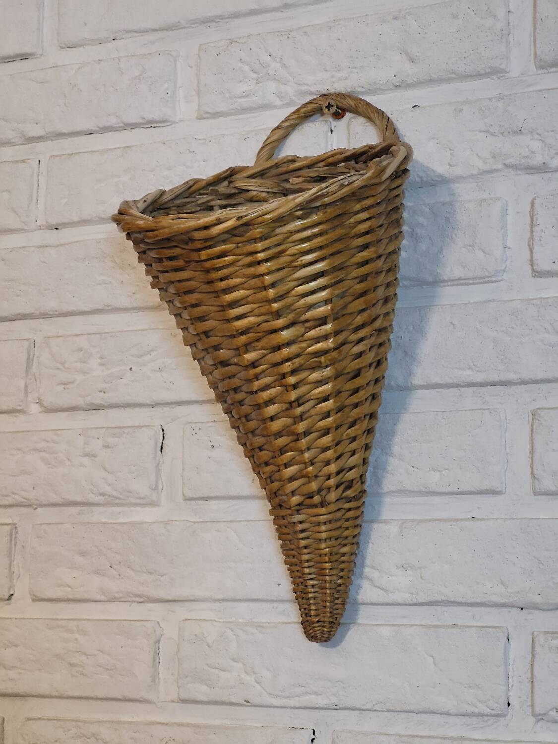 Cornucopia rattan basket
