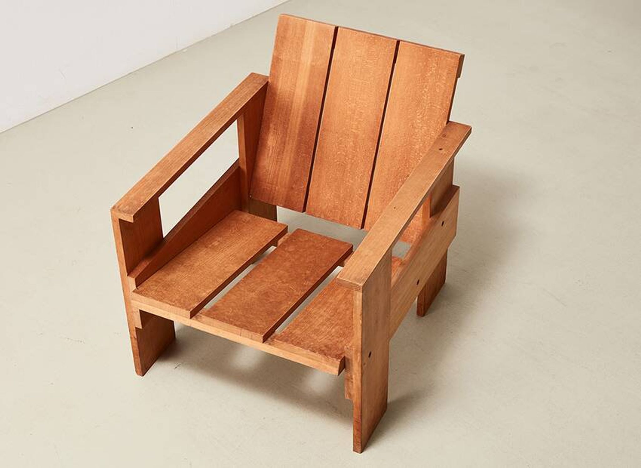 Gerrit Rietveld Pair of Crate Chairs + Table for Cassina 1934/ 1979