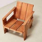 Gerrit Rietveld Pair of Crate Chairs + Table for Cassina 1934/ 1979