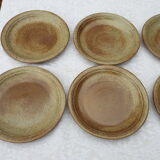 8 assiettes a dessert en grès