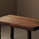Modernist table in oak and walnut, France, Art Deco, circa 1940.
