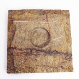 Pair of travertine candlesticks