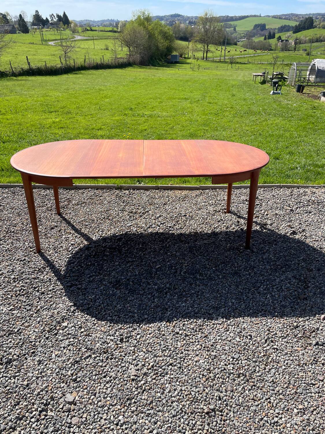 Vintage Danish Round Teak Table
