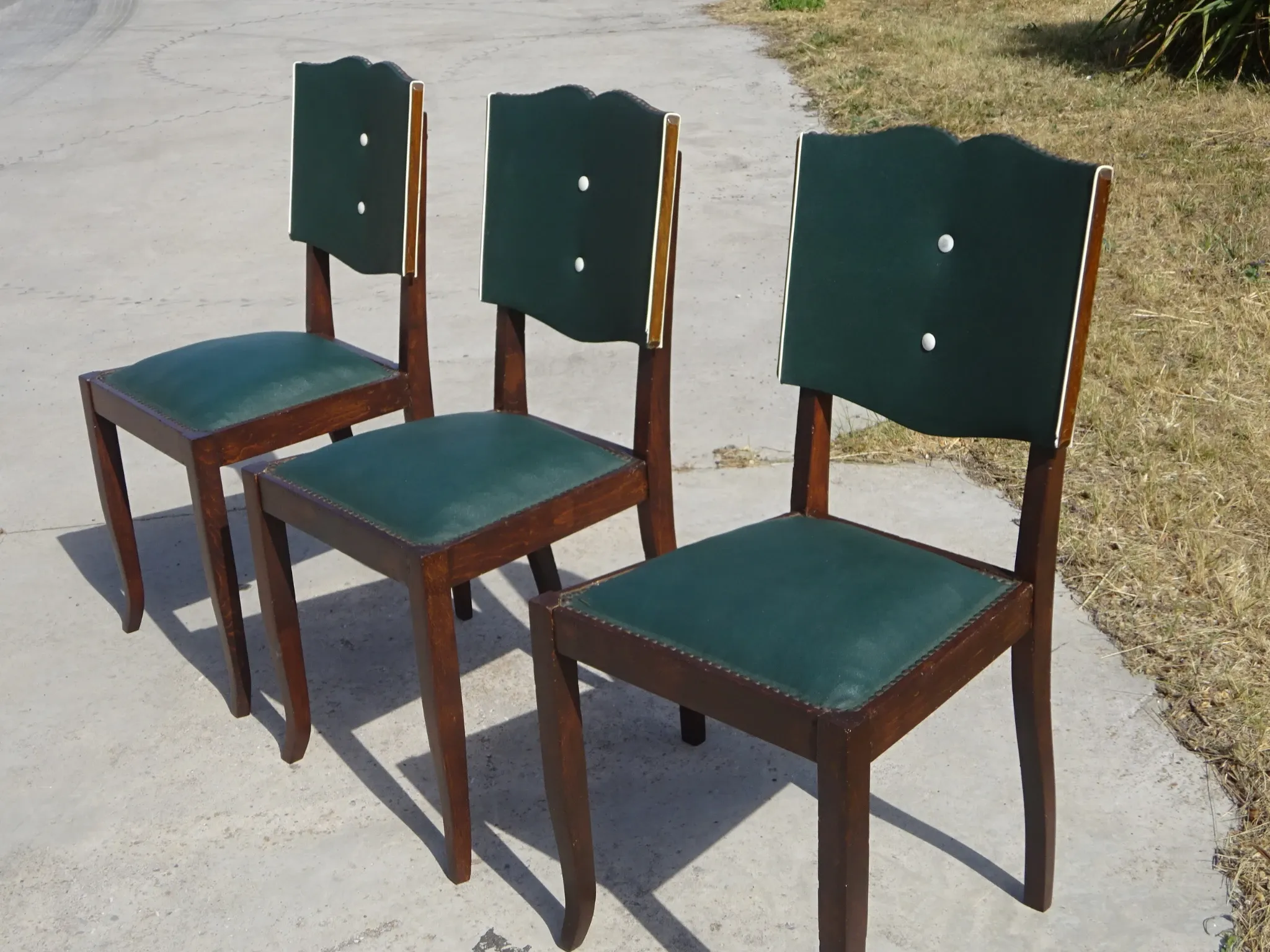 Chaises Art Déco restaurées, lot de 6