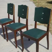 Chaises Art Déco restaurées, lot de 6