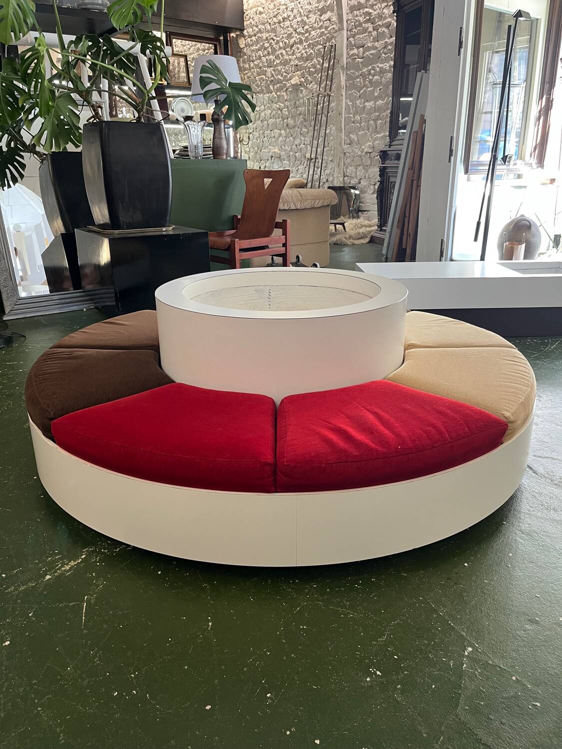 1970s garden bench made by Roche Bobois in Formica