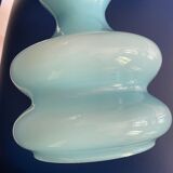 Vintage pendant lamp in blue opaline
