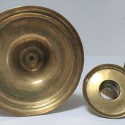 Pair of candle holders torches gilded bronze patinated style louis xvi period 19th century