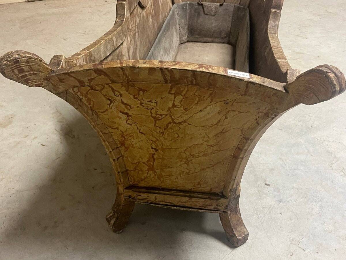 Large painted wooden planter, 19th century