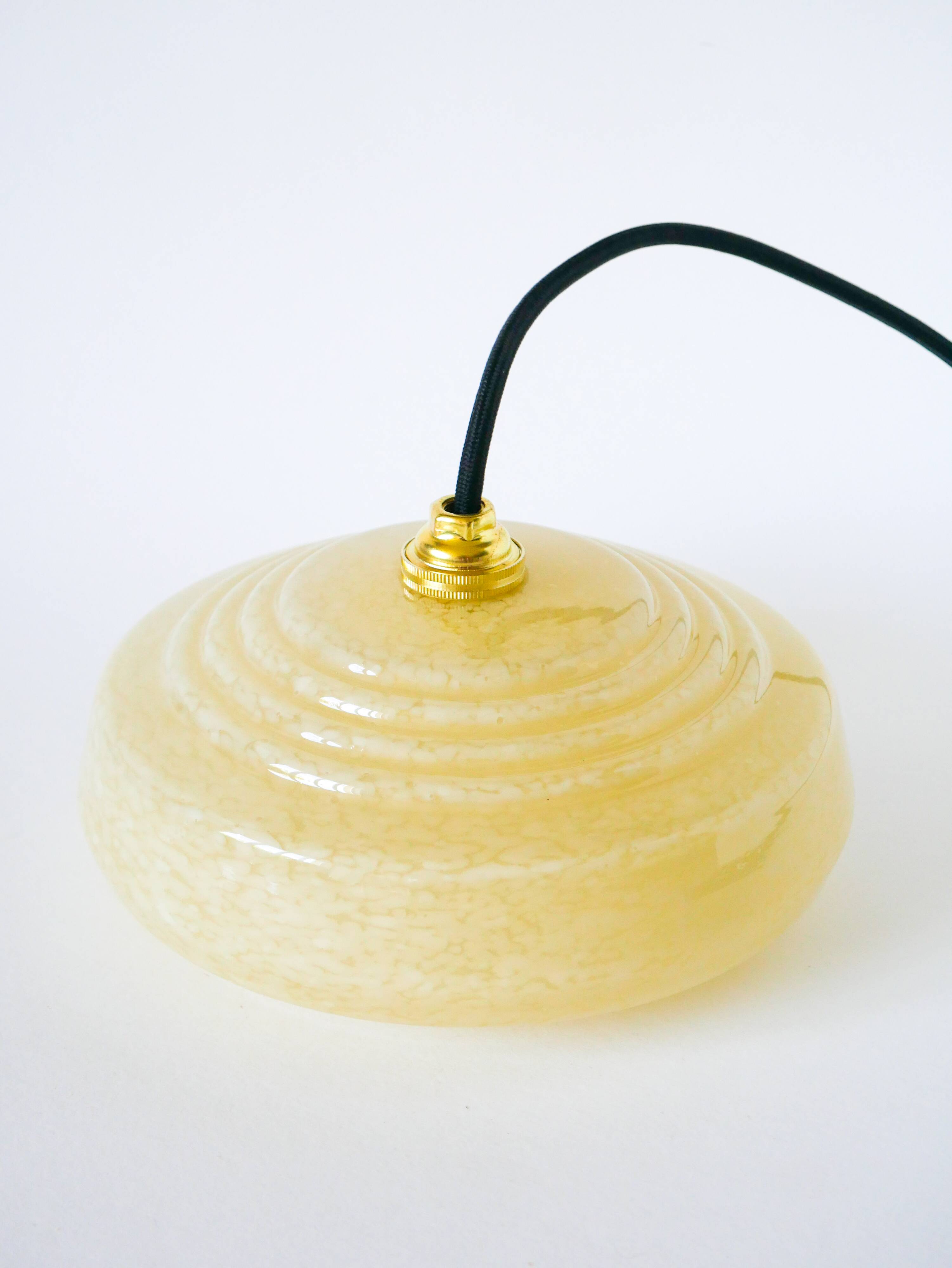 Clichy glass suspension, Yellow, 1930 - 21.5 x 8.5 cm