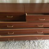 Commode coiffeuse style moderniste années 70
