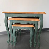 Tables gigognes marqueterie rénovées