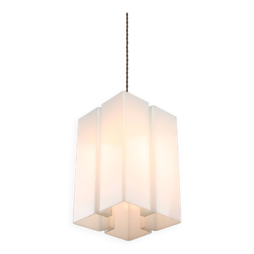Lampe à suspension tour vintage en plexiglas, italie