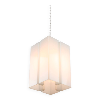 Lampe à suspension tour vintage en plexiglas, italie