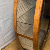 Art Deco Vintage Walnut Display Cabinet 1930s-1940s Art Deco Vintage W