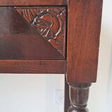 Art Deco Wooden and Marble Console Table