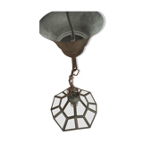 Suspension en verre et laiton