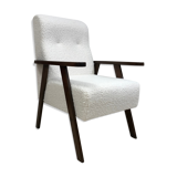 Vintage armchair in curly wool