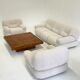 XL square coffee table by Turri in burl wood