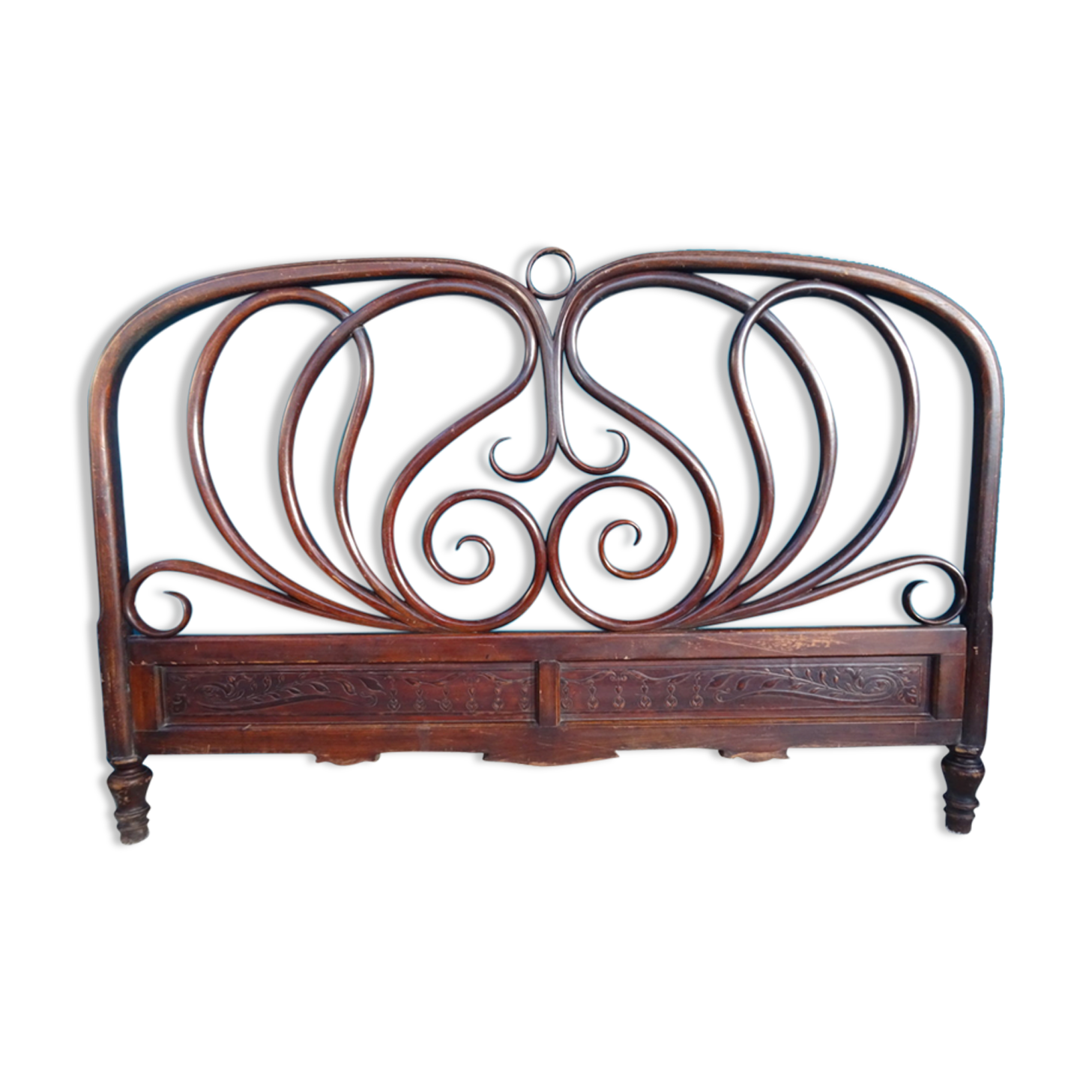 Double wooden headboard turned J & J kohn