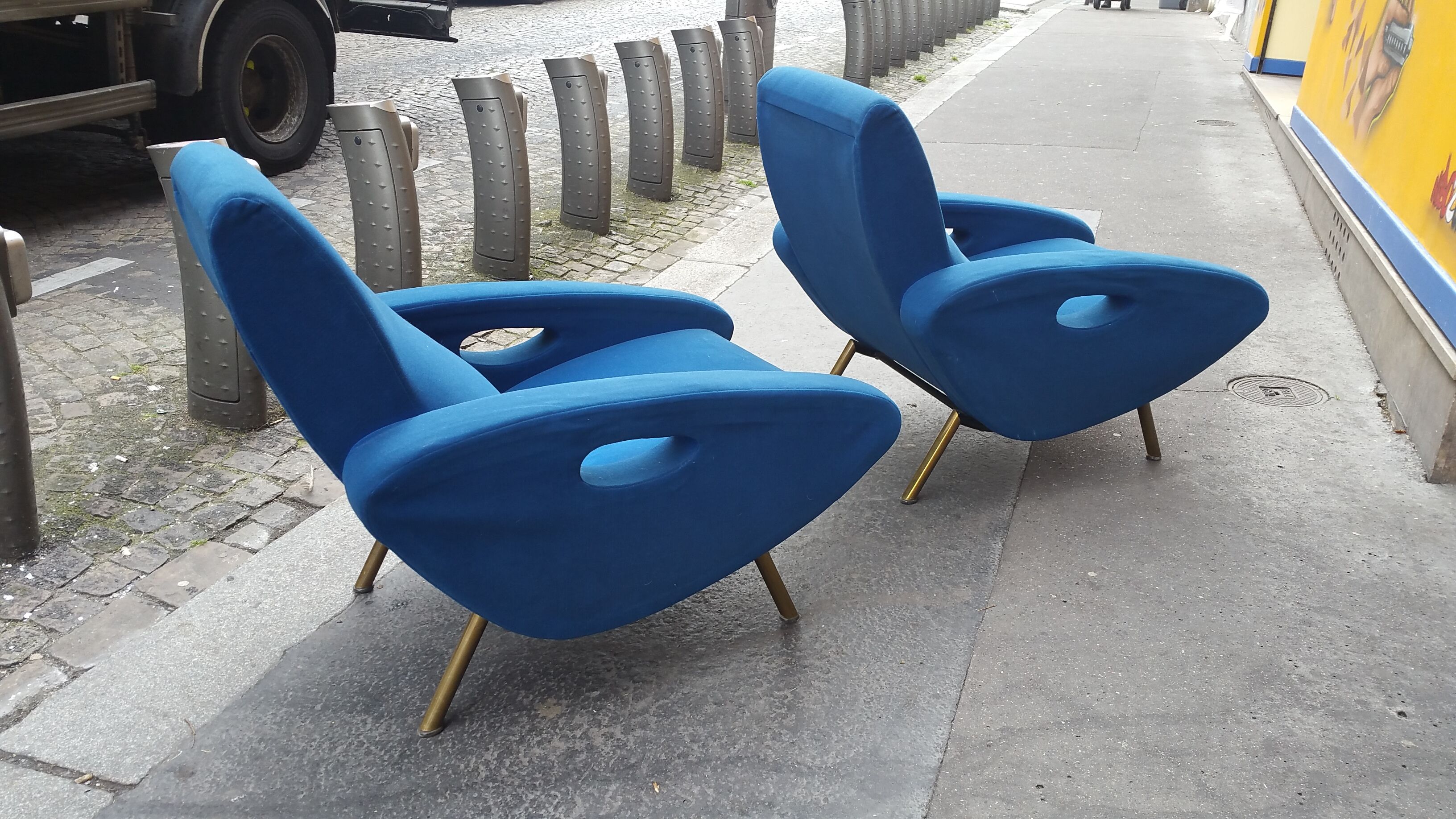 1/2 rare club chairs lounge chair François Letourneur for Maurice Mourra 1955