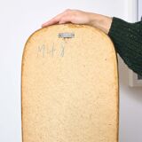 Vintage brass mirror, H78cm