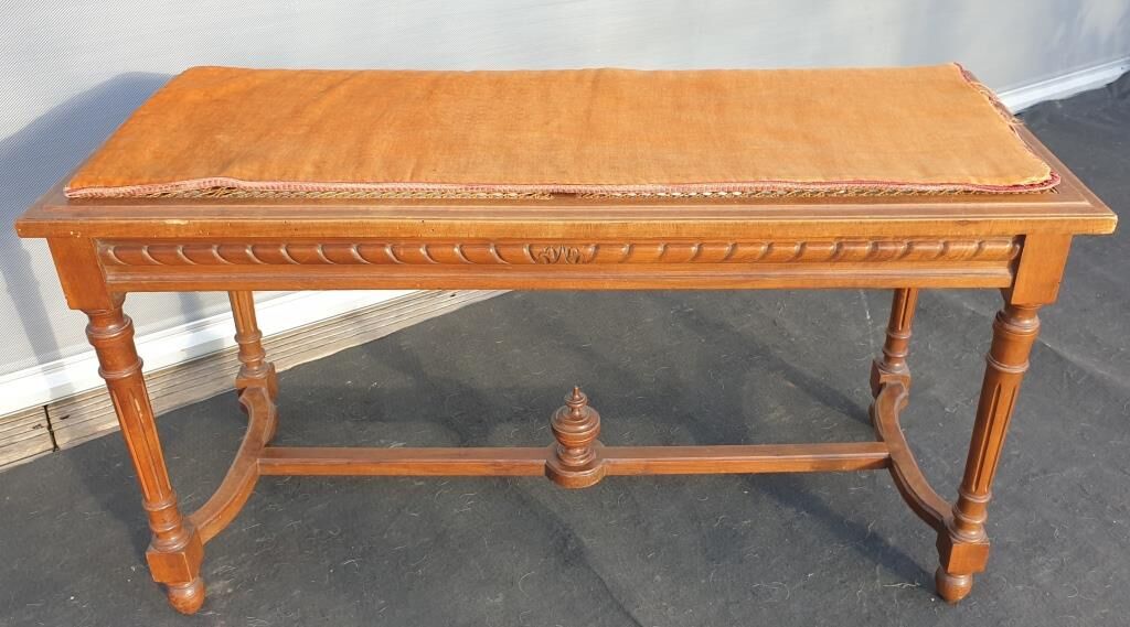 Louis XVI double-style canne piano bench