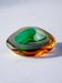 Green and orange Sommerso bowl by Seguso, Murano glass, Italy, 1970s