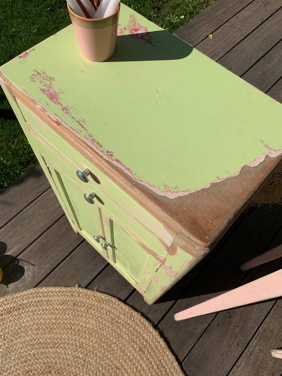 Parisian buffet in patinated wood