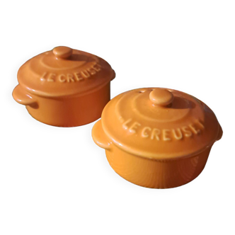 Salière et poivrière marmites Le Creuset orange