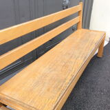 Mid-century vintage children's school bench