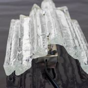German glass wall sconce from Fischer Leuchten, 1970s